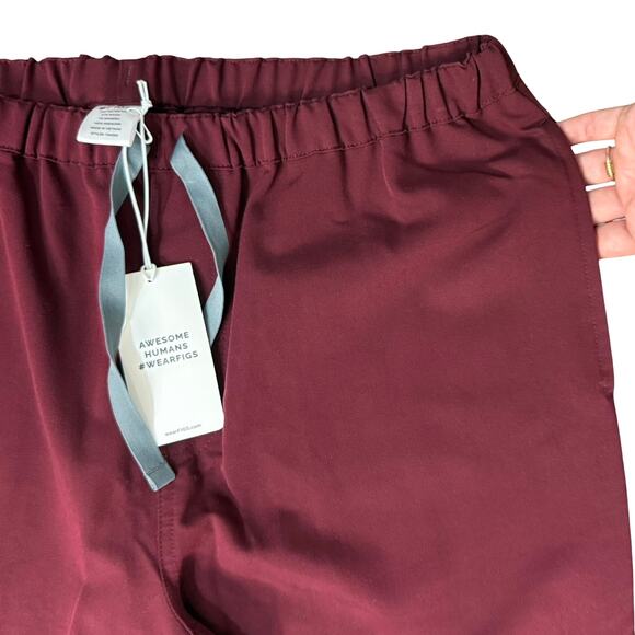 Figs Technical Collection Maroon Red Burgundy Pisco Basic Men's Scrub Pants Sz M - Picture 5 of 12